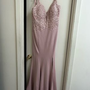 Lady black tie Anastasia Gown - Dusty Rose